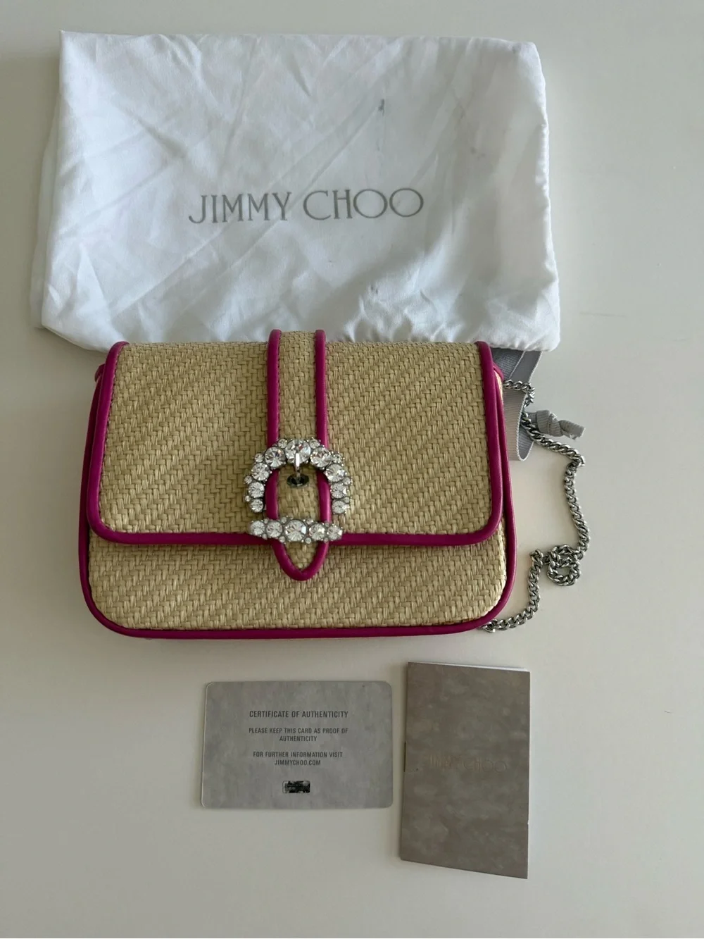 Jimmy Choo Raffia Crossbody Bag